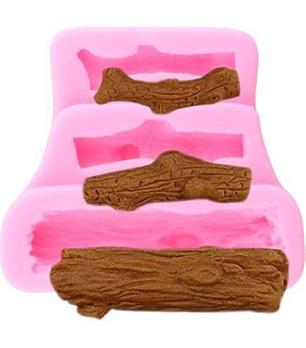 Holzmaserung Baumrinde Silikonform - Lebensmittelecht, Für Fondant, Schokolade, Harz, 10,2 X 9,4 Cm