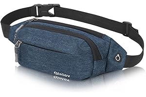 QINLOV Sac Banane Homme Femme Ville De Sécurité pour Voyage Ou Outdoor Sport Waist Pack Fanny Pack pour Vie Quotidienne Ou Randonnée