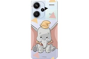 LA CASA DE LAS CARCASAS Custodia compatibile con Xiaomi Redmi Note 13 Pro Plus 5G Ufficiale Disney Dumbo Silhouette. Custodia in silicone trasparente flessibile con licenza ufficiale Dumbo