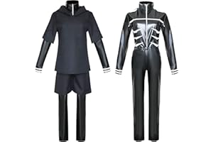 JILIJIA Halloween Kaneki Ken Cosplay Costume Set Japan Anime Tokyo Ghoul Ken Kaneki Jumpsuit Uniform Full Outfit