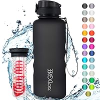 720°DGREE Trinkflasche “uberBottle“ +Früchtebehälter - 1,5L - BPA-Frei - Wasserflasche für Sport, Fitness, Outdoor, Wandern - Große Sportflasche aus Tritan - Leicht, Bruchsicher, Nachhaltig