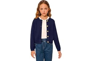 BesserBay Mädchen Strickjacken Bolero Winter Cardigan Langarm Herbst Bolerojäckche 110-150