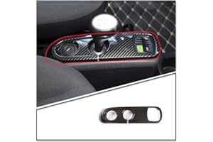 Diyucar ABS in plastica auto Console centrale Pannello di controllo Telaio Copertura per Mercedes-Benz Smart 451 Fortwo 2009–2015 LHD (fibra di carbonio)