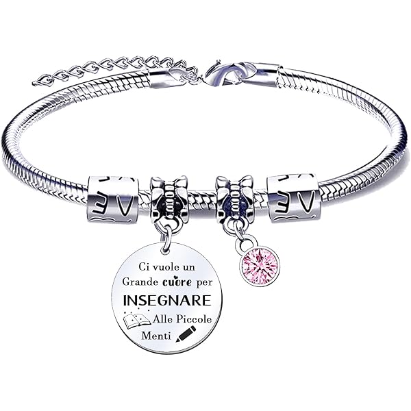 Braccialetto Regalo Per Maestre Bracciale Regalo Per Insegnanti - Fine Anno, Compleanno, Natale, Con Biglietto Di Ringraziamento, Regalo Maestra Regalo Insegnante Bracciale