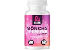 Pure Passion® Mönchspfeffer hochdosiert – 60 mg pro Dosis - Premium 5:1 Extrakt aus Original Vitex Agnus Castus - Nahrungsergänzungsmittel für Frauen - Wechseljahre - ideal für den täglichen Bedarf
