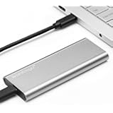 USB Type C M.2 NVMe SSD Enclosure Adapter, USB 3.1 Gen 2 10Gbps Solid State Drive Aluminum External Casing, Unique Cooling Fin Design for Good Heat Dissipation