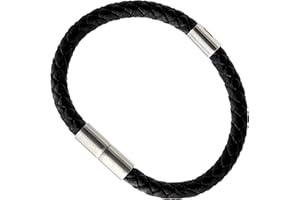 ZISANO® Power & Balance Armbänder - Versch. Farben & Größen - Echtes Lederarmband Herren Damen - Magnetverschluss - Edelstahl Armband Herren - Schmuck Damen