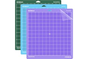 DOOHALO Cutting Mat for Cricut Maker/Explore Air 2/One,3 Pack 12" x 12" Variety Grip Mats(StandardGrip, LightGrip, StrongGrip),Non-Slip Adhesive Vinyl Mats,Replacement Accessories for Cricut