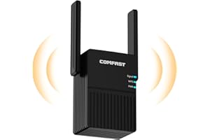 COMFAST AC1200 Mbps Repetidor WiFi, Amplificador Señal WiFi, Extensor WiFi, Doble Banda 2.4G/5G con 2 Antenas, WPS Botón, MU-MIMO, Luz Indicadora, Compatibile con Módem Router