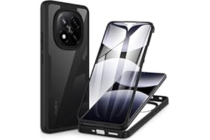 CENHUFO Funda Xiaomi Redmi Note 14 Pro 5G / Note 14 Pro Plus 5G/Note 14 Pro+, Carcasa Antigolpes 360 Grados con Protector Pantalla Integrado Robusta Doble Cara Bumper Case Transparente Capa -Negro