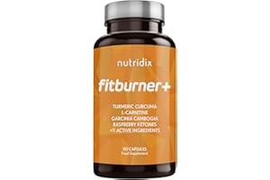 NUTRIDIX FitBurner - Quemagrasas - Control Peso - L Carnitina + Garcinia Cambogia + 9 Vitaminas - PARA 3 MESES - 90 Cápsulas