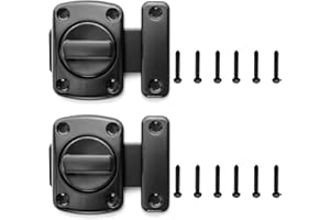ANHOER 2 x Door Locks Door Bolts for Internal Doors Door Latches for Bathroom Bedroom Cupboard Cabinet Window Barns Garage Pet Gate Loft Hatch Garden Office Kitchen Front Door Bolt for All Doors (Black)