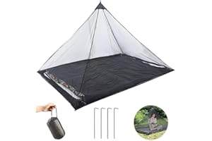 Udbrud Moustiquaire pour Lit De Camping, Tente de Camping Moustiquaire avec Sac de Transport Moustiquaire Tente D'extérieur en Maille Tente pour Randonnée Camping Pêche