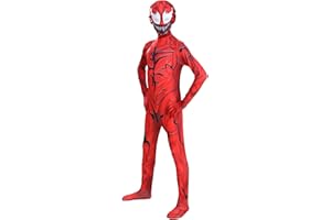 LQ-LIMAO Carnage Venom Bodysuit Kids Spider Man Jumpsuit Boys Cosplay Costume Halloween Siamese Clothing Venom 2 Movie Outfit Tights Onesies,Kids XL(130~140cm)-Outfits