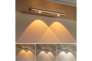 imodomio Unterbauleuchte Küche Led, 30CM Nachtlicht mit Bewegungsmelder, 1100mAh Nachtlicht Dimmbar für Küche, Schlafzimmer, Dachboden, Kleiderschrank