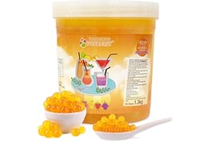 WaNaHong Popping Boba Pearl 1.3 KG Dessert Toppings, Prosecco and Cocktails (Mango)