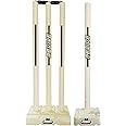 Jaspo Revive (World Cup Edition) Premium Plastic Stumps Set For All Ages- Ideal For Boys, Girls, And Adults- Durable And Fun Cricket Stump Set - Light White