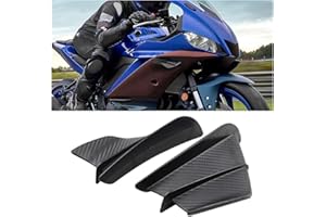 JNNJ 2Pcs Motorräder Aerodynamische Winglets, Moto ABS-Verkleidungs-Winglets, Seitenflügel Windflügel Spoilerflügel Motorrad Dekoration Modifikation Zubehör(Mattes Hartlöten)