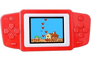 ZHISHAN Tragbar Handheld Spielekonsole für Kinder Eingebautes 218 Klassisches Retro Videospiel Wiederaufladbares Arcade System 2,5 Zoll Farbdisplay Geburtstag Weihnachten Geschenk für Kind (Rot)