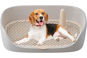 ROSIXEHIRD Vassoio WC per cani, WC per cani con parete di protezione, Vassoio per addestramento cuccioli in rete, Vassoio per lettiera per cani da interno per cani/gatti