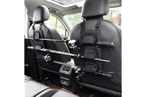 TONGDEJING 1pc Support de canne à pêche pour véhicule - Support de canne à pêche pour siège arrière de voiture - Support de rangement pour canne à pêche