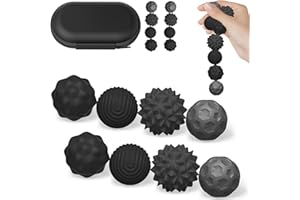 SZHHRXI Magnetische Sensorik Bälle,Anti-Stress Spielzeug aus Silikon,Tragbares Motorikspielzeug mit Multi-Textur, Fidget-Bälle Magnetspiel, Tisch-Magnetspiel für Familien & Partys (Schwarz)