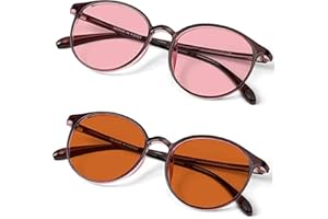 BRADDELL OPTICS Gafas antiluz azul para migraña FL-41 Rose para interiores y FL-60 Brown para exteriores para sensibilidad a la luz para iluminación fluorescente, fotofobia y uso de computadoras