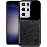 Case Compatible with Zebana Samsung Galaxy S21 Ultra Zebana Lens Leather Case Black