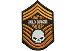 SUMA SHOP Toppa Ricamata termoadesiva Harley Davidson Patch Skull Replica