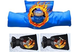 WUYUE HUA 1 housse d'isolation pour compteur d'eau, 2 housses de robinet extérieures, housse d'isolation pour compteur d'eau d'hiver et couvercle d'isolation de robinet combinaison de protection pour éviter les