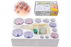 ANGZHILI Kangzhu Professional Cupping Therapy Equipment Set Biomagnetic Chinese Cupping Therapy Set Traditional Chinese Massage Medical (12 Cups)