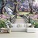 Produktbild Hwhz Moderne Tapeten-Europäische Fantasie-Welt Forest Garden Custom Photo Wall Paper Murals Kinderzimmer Hintergrund Wandbild-400X280Cm