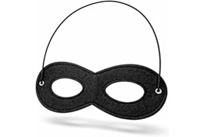 FASCHINFEVER Bandit Zorro Augenmaske – schwarze Einbrecher Maske für Kinder & Erwachsene, ideal für Fasching & Karneval
