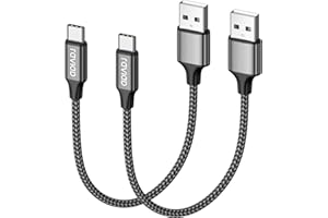 RAVIAD Cavo USB Tipo C Corto [2Pezzi, 0.5m] Nylon Cavo USB C di Ricarica Rapida e Trasferimento Dati per iPhone 16 15 Pro Max, Samsung Galaxy S24/ S23/ S22/ S21/ S9/ S8/ Note9/ 8, MacBook, OnePlus 6T