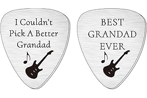 SMARGO Two PCS Grandad Guitar Pick Plectrum For Fathers Day Birthday Christmas Presents I Couldn't Pick A Better Grandad Best Grandad Ever
