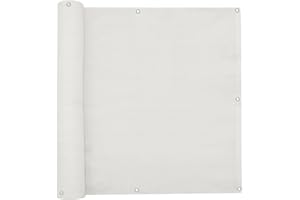 jarolift Brise Vue, Toile De Balcon Basic, Pare-Vue Protection Contre Le Vent Protection Solaire Revêtement De Balcon, Respirant, 600 x 90 cm, Blanc Crème