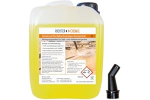 ‎RICHTER CHEMIE Richter Chemie Hochdruckreiniger Konzentrat, Reinigung rund ums Haus PKW, Terasse, Grill, Universalreiniger, starke Reinigung, einfach anzuwenden, sehr ergiebig, 5 Liter
