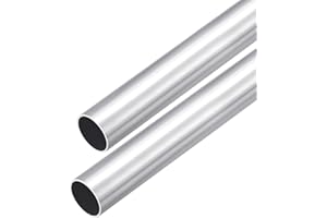 DMiotech 2 Paquete (22mm OD x 20mm ID) Tubo Redondo de Aluminio 6063 de 300mm de Longitud para Construcción de Estructuras Metálicas y Proyectos de Bricolaje