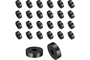 QUARKZMAN 36 stycken gummi underläggsskivor 18 mm ytterdiameter x 6 mm innerdiameter x 5 mm höjd Runda gummibussar Tjocka gummiskivor för hem Biltillbehör