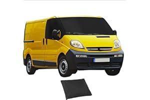 YWNYT Couverture de Pare-Brise Avant pour Opel Vivaro/Renault Trafic/Nissan Primastar, 600D Oxford Couverture de Pare-Brise de Voiture étanche Pare-Soleil