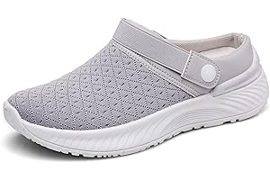 Kinengxi Zuecos Mujeres Zapatillas de Playa Sandalias Antideslizante Zapatillas de Jardin Malla Casual Pantuflas