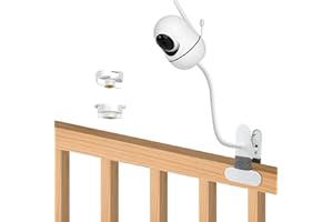 AOZTSUN Baby Monitor Mount Flexible Clip Clamp Mount for HelloBaby HB65/HB66/HB248,ANMEATE SM935E Baby Monitor Camera Without Tools or Wall Damage
