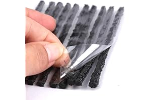 Ph Pro Heat 50 Unidades Negras Kit de Mechas para Pinchazos de Neumáticos,Kit Repara Pinchazos Mechas,Kit Reparación Neumáticos Moto y Bicicleta,Mechas para Kit Reparación de Neumáticos.