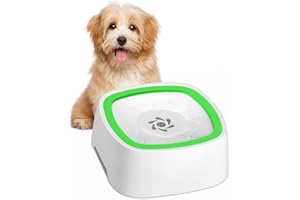 WEINIDASI Ciotola acqua Cane Antigoccia, 1,5 Litri Ciotola per Cani/Gatti, Dispenser acqua Cani, Ciotole per Cani per Viaggi/Esterno/a Casa（Verde）