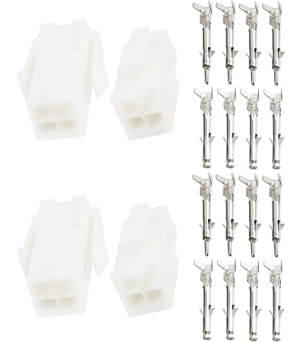 Produktbild von OTOTEC 2× 4-Pin Buchse Stecker Mit Klemmen – Kompatibel Mit Molex Micro Fit Für Autos Und Mehr