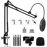 Braccio Microfono per Blue Yeti, Nano, Snowball, HyperX QuadCast, Elgato Wave e Altri Microfoni, Asta per Microfono da Scriva