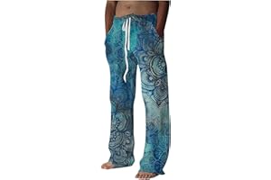 KONG JIMFAN Jogginghose Herren,Herrenmode Hose Atmungsaktiv Sommerhose Für Männer Lang Sommerhose Für Herren Lose Fitness Freizeit Lang Sommerhose Sporthose Leicht Baumwolle Leinenhosen Herren Hosen