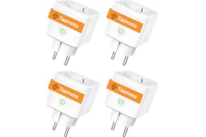 Refoss Tasmota Enchufe con Medidor de Energía, Enchufe Inteligente WiFi 16A para Medir Generación de Energía, Compatible con ESP8266, Google Home Assistant, ioBroker, MQTT, Domoticz, 4 Piezas