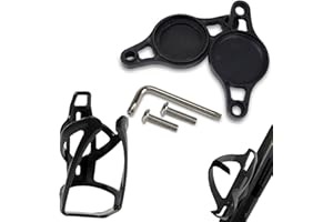 LFCFBH Bike Water Bottle Holder and Bike Mount for Airtag, Hidden Under Bottle Cage, Water Resistant Anti-Shake (Black)