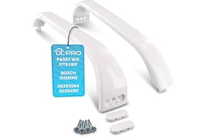 DL-pro Juego de tiradores de puerta para Bosch Siemens Neff 00369542 00369542 00369542 (315 x 42 mm), color blanco